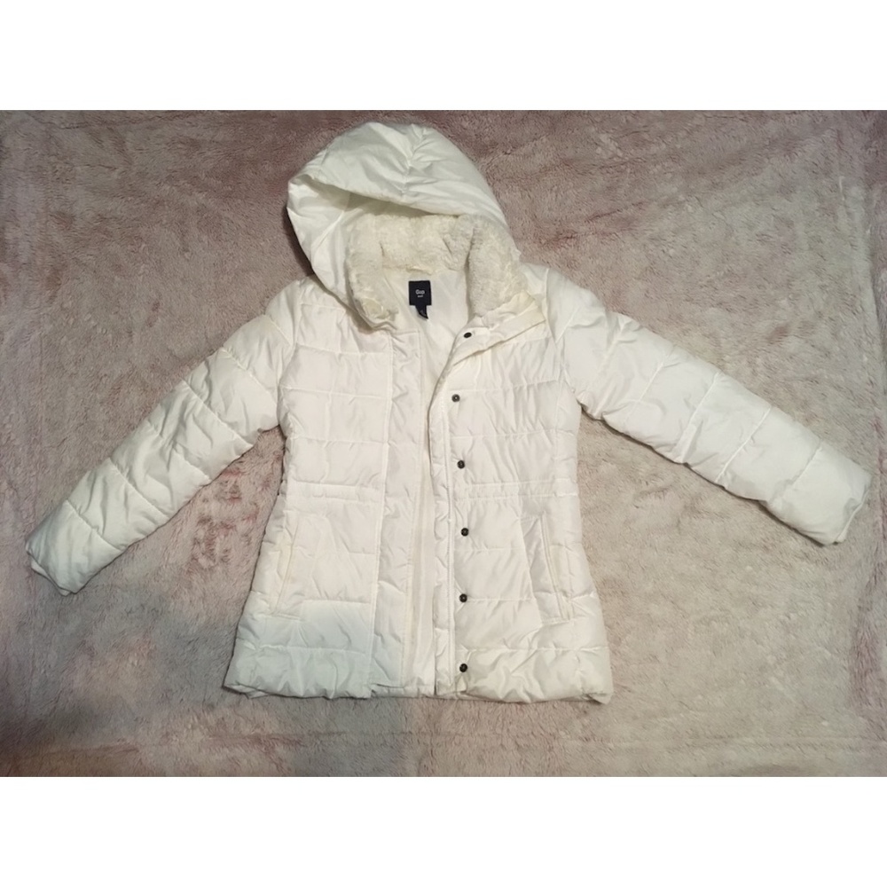 GAP Puffy Jacket, US Small,  White